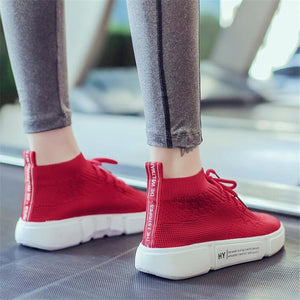 Women Sport Sneakers Health Lace up Walking White Shoes