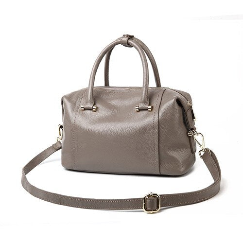 Women Boston Bag New Classic Genuine Leather