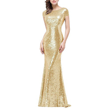 Load image into Gallery viewer, Women Glitter Sequins Party Wedding Bridesmaid slim Dress