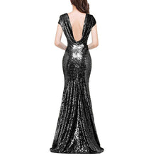 Load image into Gallery viewer, Women Glitter Sequins Party Wedding Bridesmaid slim Dress