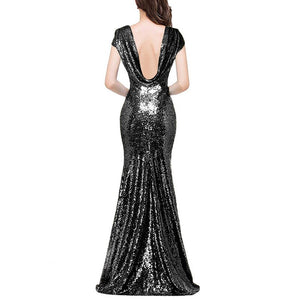 Women Glitter Sequins Party Wedding Bridesmaid slim Dress