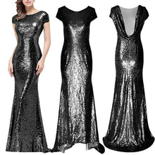 Load image into Gallery viewer, Women Glitter Sequins Party Wedding Bridesmaid slim Dress