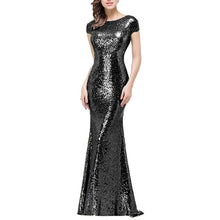 Load image into Gallery viewer, Women Glitter Sequins Party Wedding Bridesmaid slim Dress