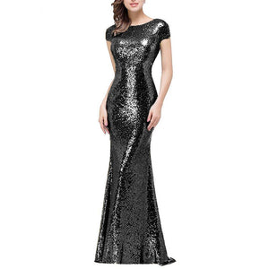 Women Glitter Sequins Party Wedding Bridesmaid slim Dress