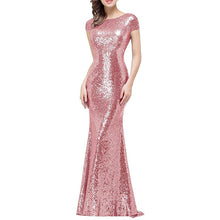 Load image into Gallery viewer, Women Glitter Sequins Party Wedding Bridesmaid slim Dress