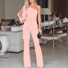 Load image into Gallery viewer, 8 Colors Stylish One Shoulder Slit Jumpsuit Office Lady