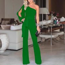 Load image into Gallery viewer, 8 Colors Stylish One Shoulder Slit Jumpsuit Office Lady