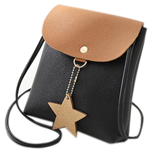 Women'S Shoulder Messenger Bag Pu Star Decoration