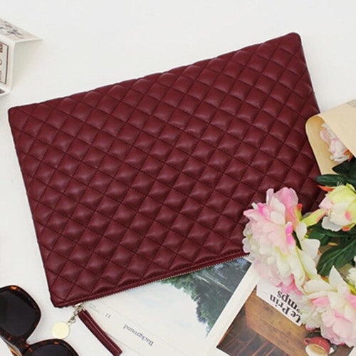 Envelope Clutch Pu Leather Clutch Bag Lady Large Capacity