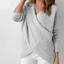 Load image into Gallery viewer, Women V Neck Design Pure Color Warm Fashion Knitwear Soft Sweater