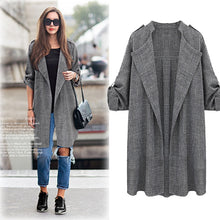 Load image into Gallery viewer, Suit New Linen Loose Thin Windbreaker Long Coat Trench Women&#39;s Clothing