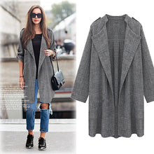 Load image into Gallery viewer, Suit New Linen Loose Thin Windbreaker Long Coat Trench Women&#39;s Clothing