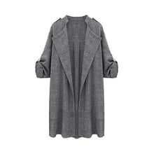 Load image into Gallery viewer, Suit New Linen Loose Thin Windbreaker Long Coat Trench Women&#39;s Clothing