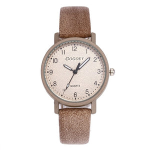 Retro Design Women Watches Leather Band Quartz Wrist Watch